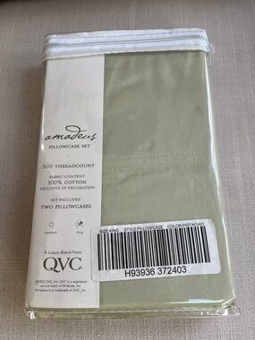 Pistachio Cotton Pillowcase Set - 500 Thread Count (King)